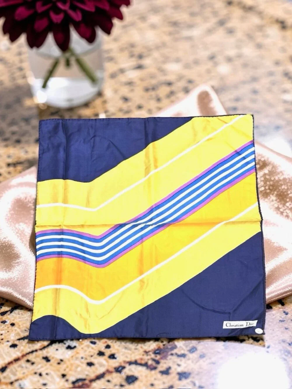 New-Christian Dior Neck-kerchief silk Satin 20